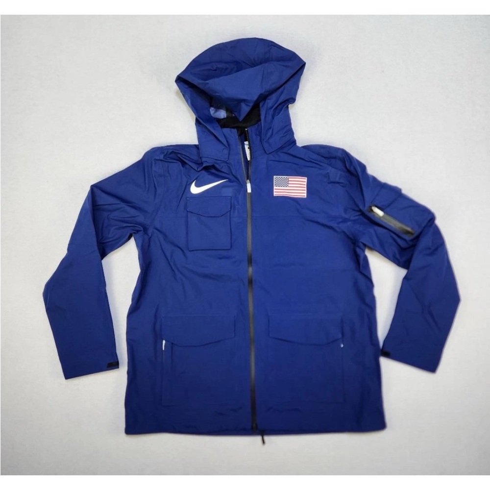 Nike Blue Performance Jacket With Flag Patch - image 1